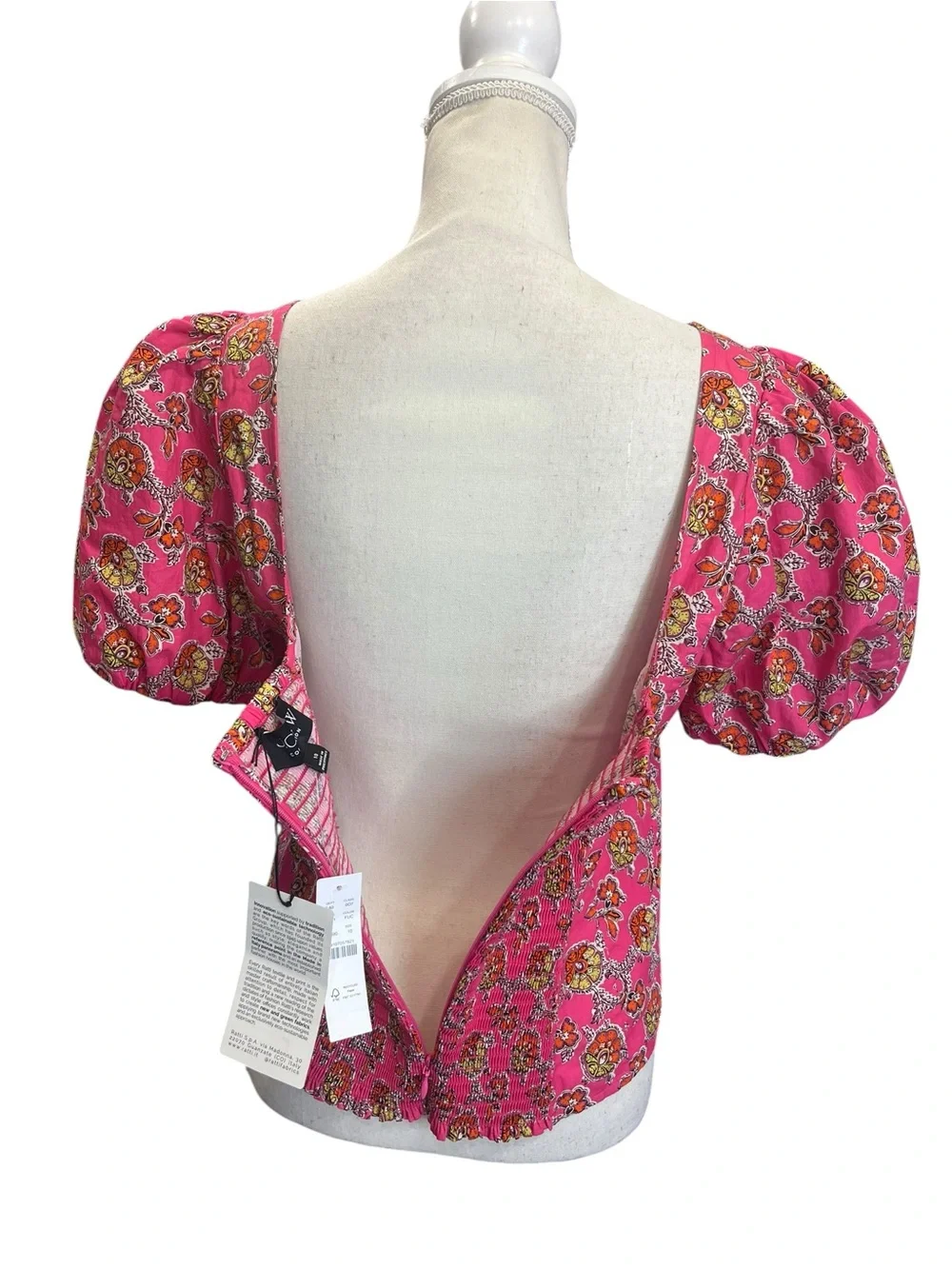 J.Crew Collection Re-Imagined Italian Fabric Puff Sleeve Top NWT Size 10